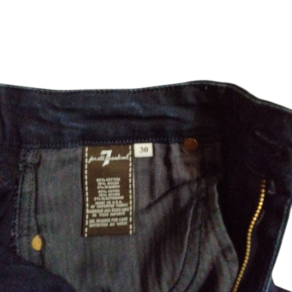 7 For All Mankind Blue Boot Cut Jeans - Picture 8 of 9